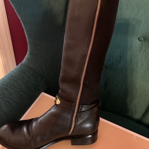 Michael Kors Arley Stretch Leather Riding Boots - Picture 5 of 8